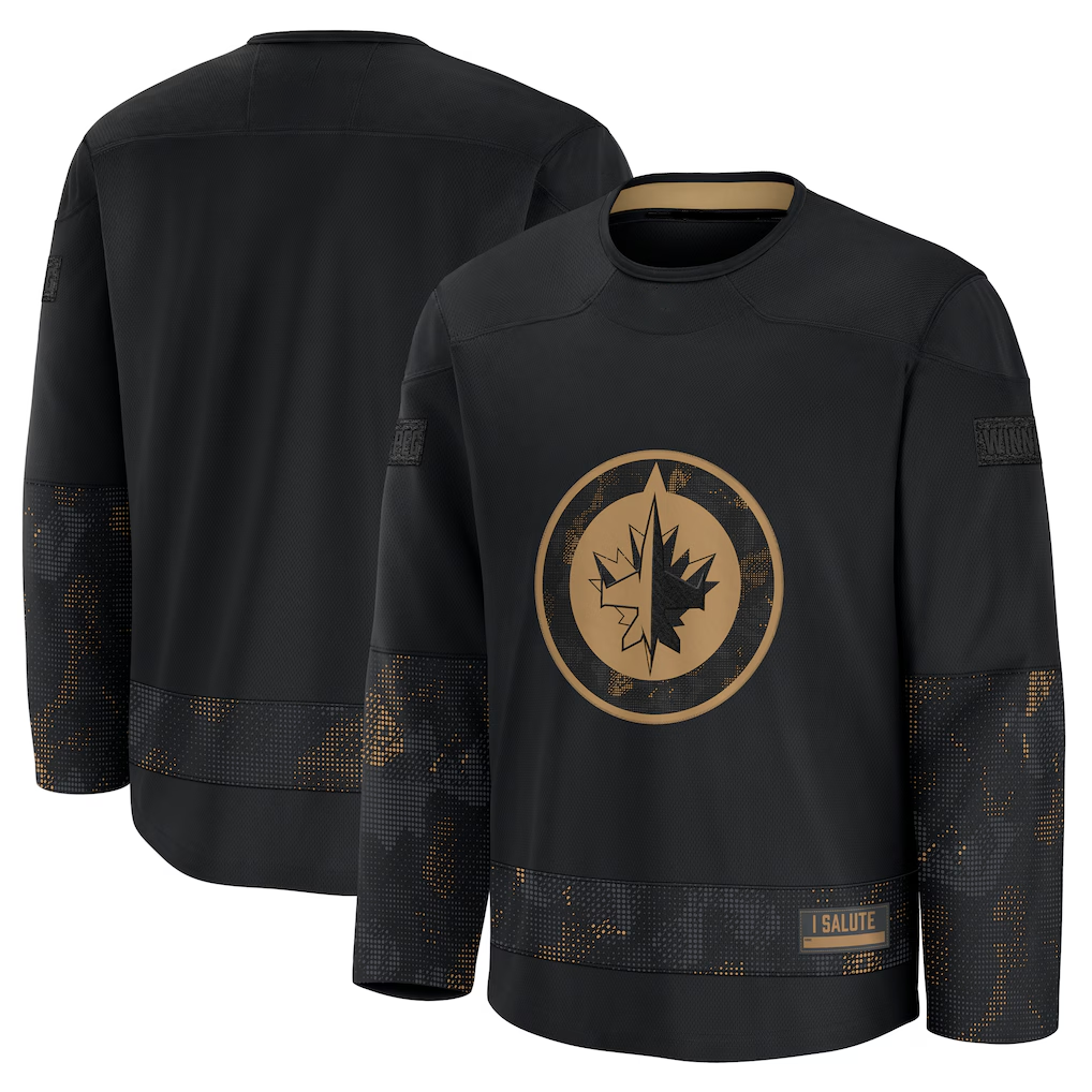 harde W.Jets Black 2024 Military Appreciation Practice Jerseys