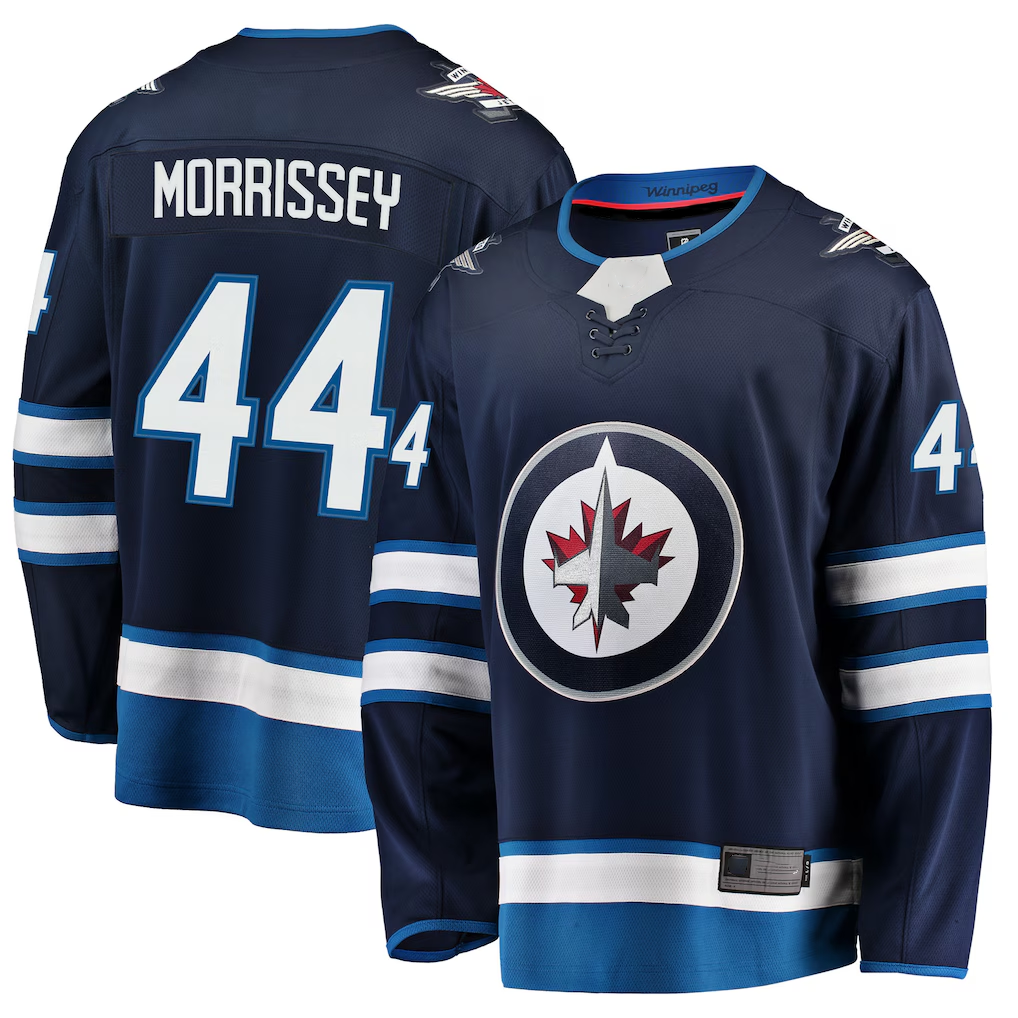 harde W.Jets #44 Josh Morrissey Navy Breakaway Replica Jerseys