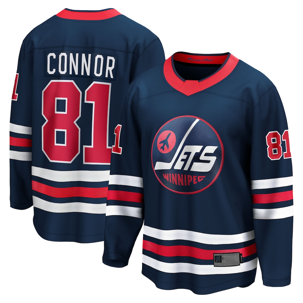 harde W.Jets #81 Kyle Connor Navy Alternate Breakaway Jerseys