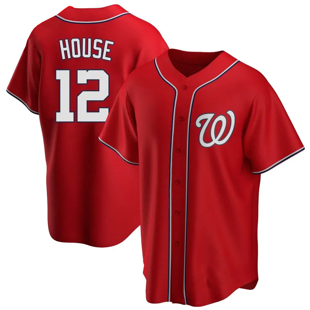 harde W.Nationals #12 Brady House Player Red  Alternate Game Stitched Jerseys