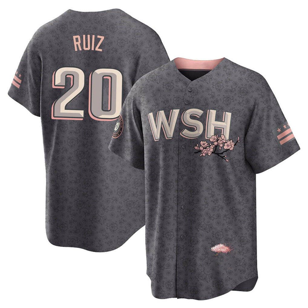 harde W.Nationals #20 Keibert Ruiz Player Gray City Connect Stitched Jerseys