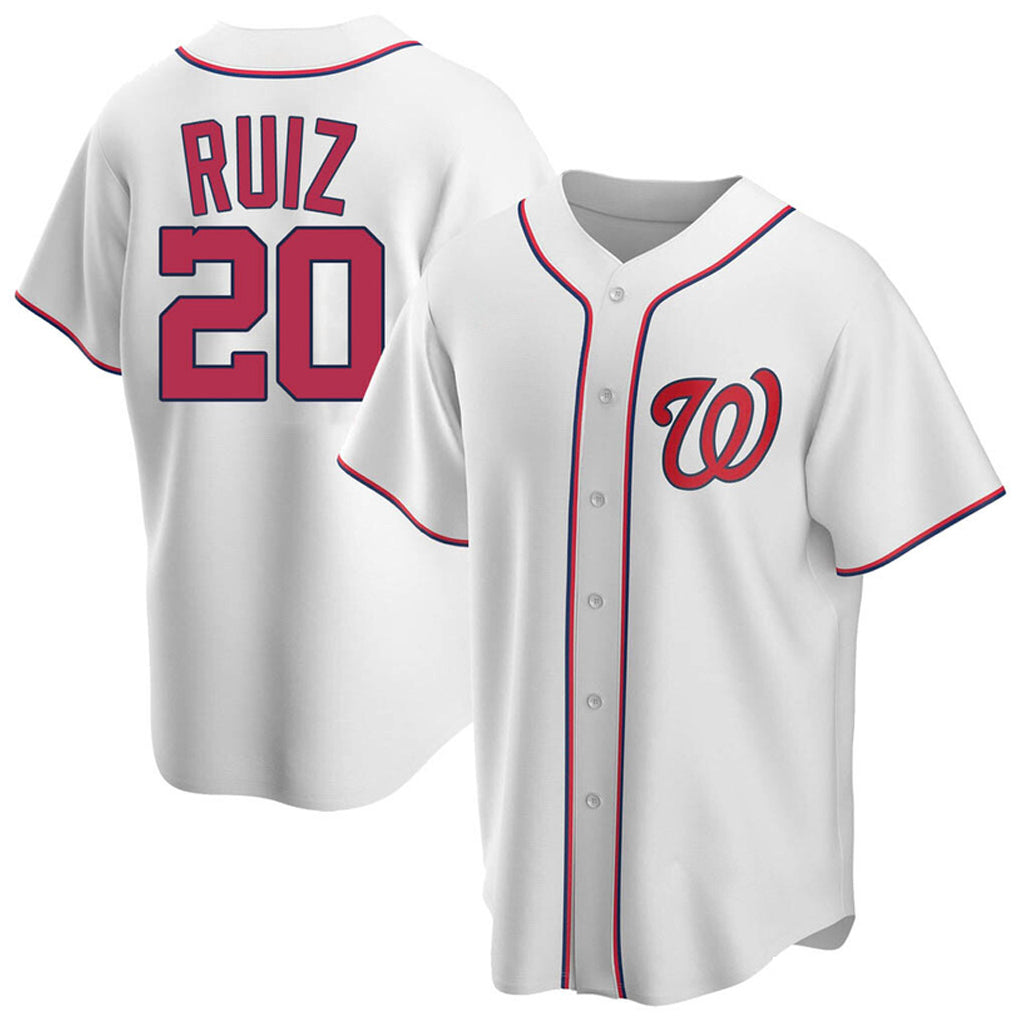 harde W.Nationals #20 Keibert Ruiz Player White Game Stitched Jerseys