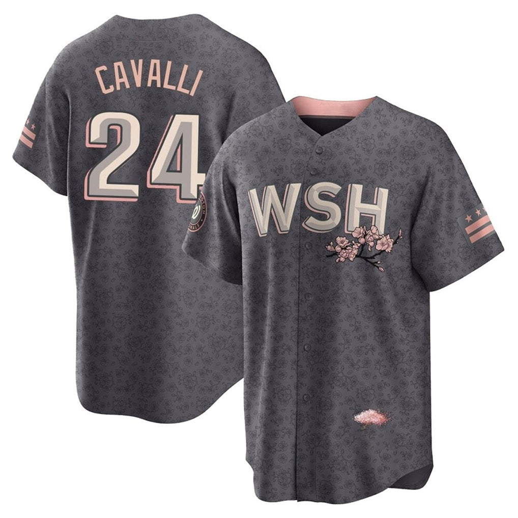 harde W.Nationals #24 Cade Cavalli Player Gray City Connect Stitched Jerseys