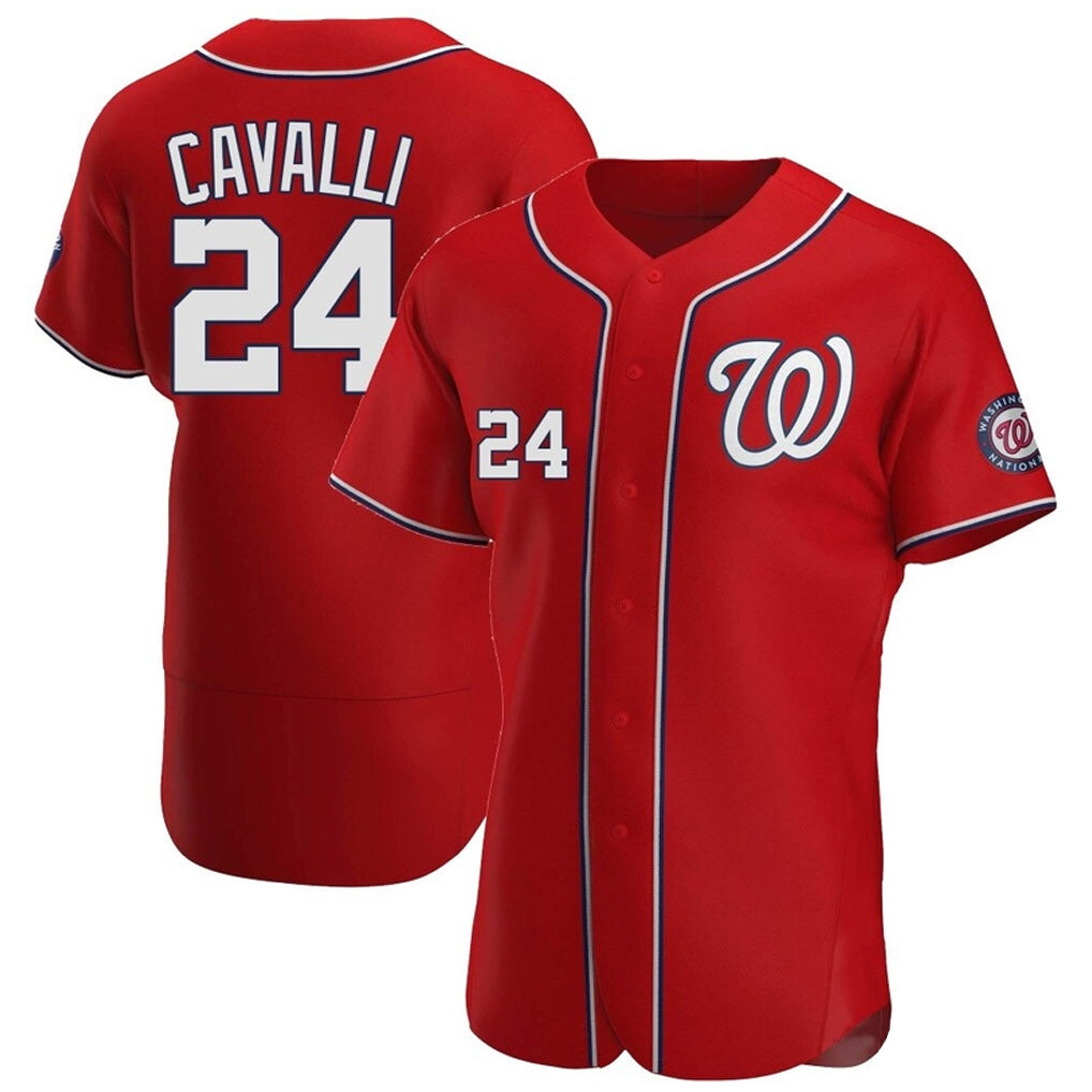 harde W.Nationals #24 Cade Cavalli Player Red Alternate Elite Stitched Jerseys