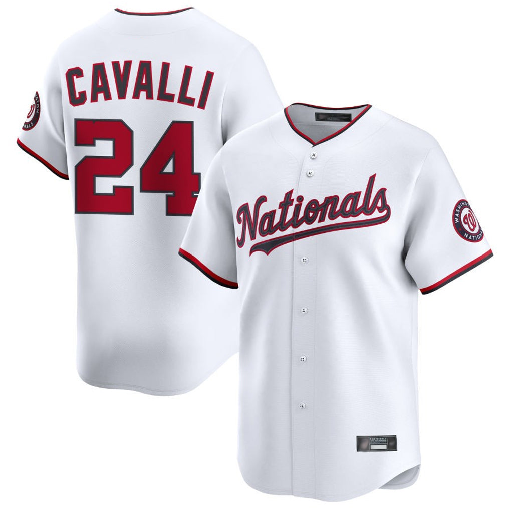 harde W.Nationals #24 Cade Cavalli Player White Limited Stitched Jerseys