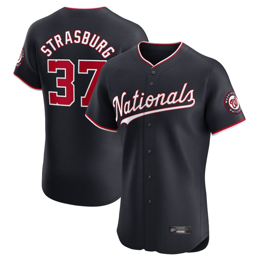 harde W.Nationals #37 Stephen Strasburg Player Navy Elite Stitched Jerseys