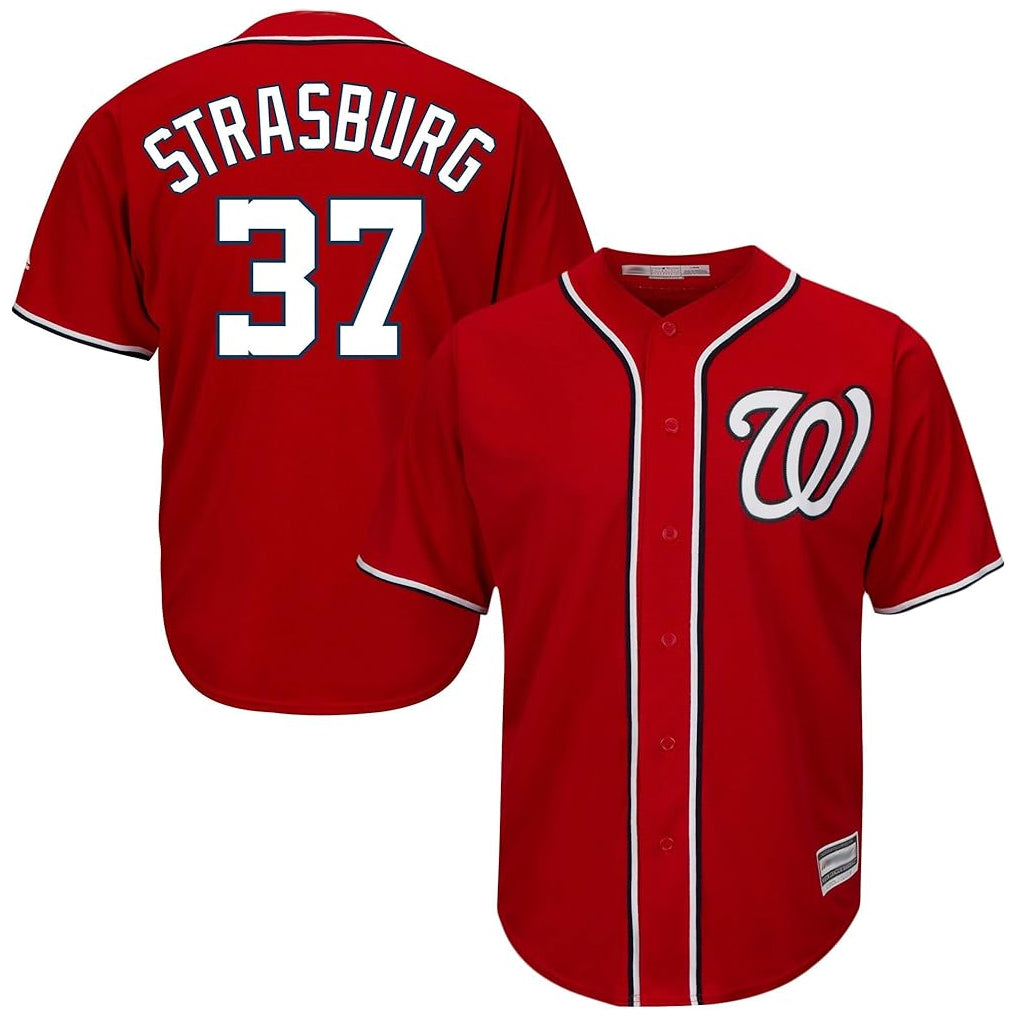 harde W.Nationals #37 Stephen Strasburg Player Red Cool Alternate Player Stitched Jerseys