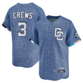 harde W.Nationals #3 Dylan Crews Player Blue Limited City Connect Stitched Jerseys