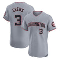 harde W.Nationals #3 Dylan Crews Player Gray City Connect Elite Alternate Stitched Jerseys