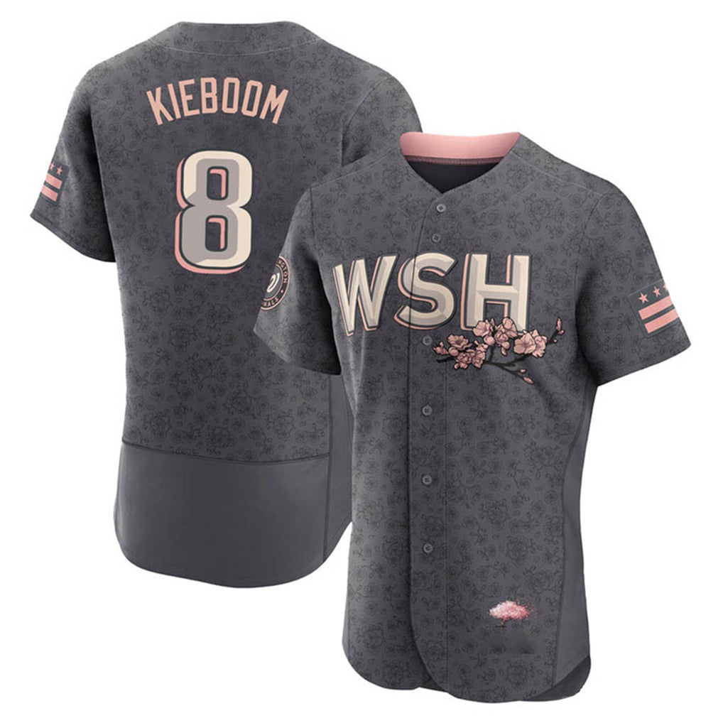 harde W.Nationals #8 Carter Kieboom Player Gray City Connect Limited Stitched Jerseys