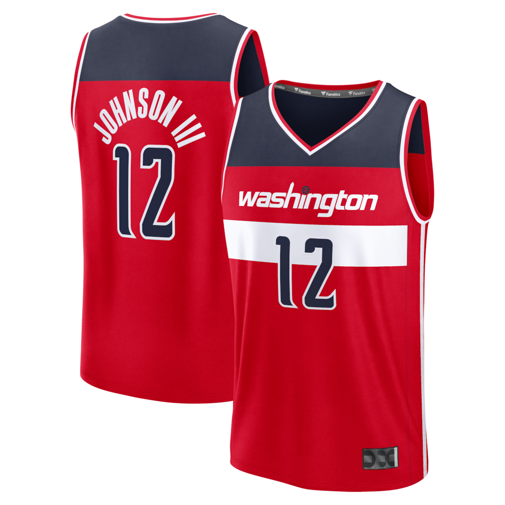 harde W.Wizards #12 Tre Johnson III Red Fast Break Replica Jerseys - Icon Edition