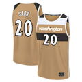 harde W.Wizards #20 Alex Sarr Gold 2025-26 City Edition Fast Break Jerseys