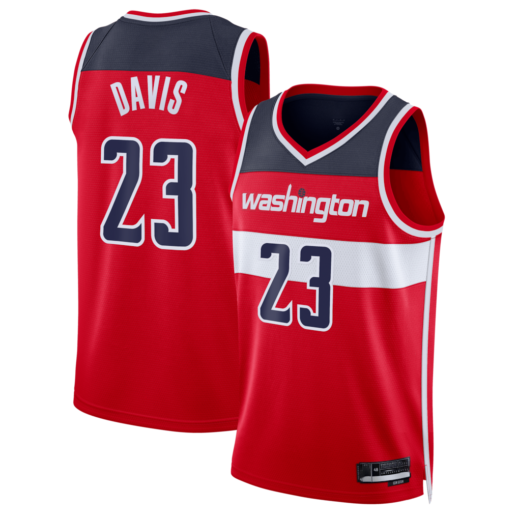 harde W.Wizards #23 Anthony Davis Red Swingman Jerseys - Icon Edition