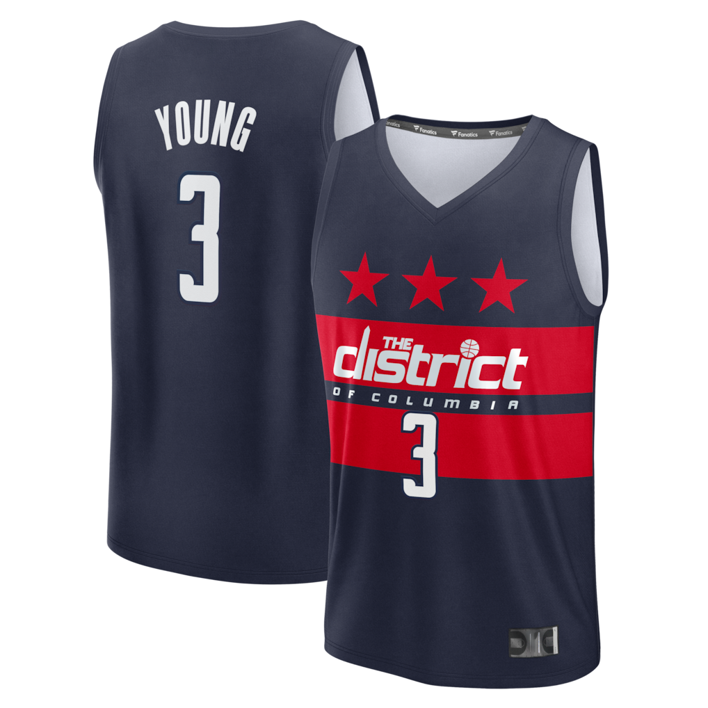 harde W.Wizards #3 Trae Young Navy Fast Break - Statement Edition