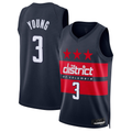 harde W.Wizards #3 Trae Young Navy Swingman Jerseys - Statement Edition