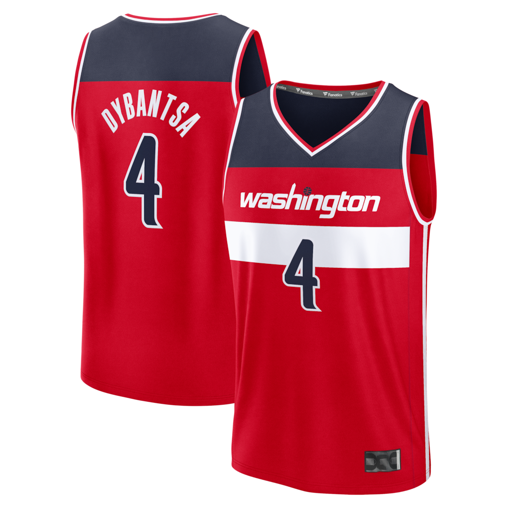 harde W.Wizards #4 AJ Dybantsa Red 2026 Draft First Round Pick Fast Break Jersey s- Icon Edition