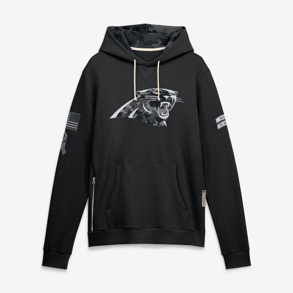 harde C.Panthers Black 2026 Salute to Service Sideline Dri-FIT Pullover Hoodie Jerseys