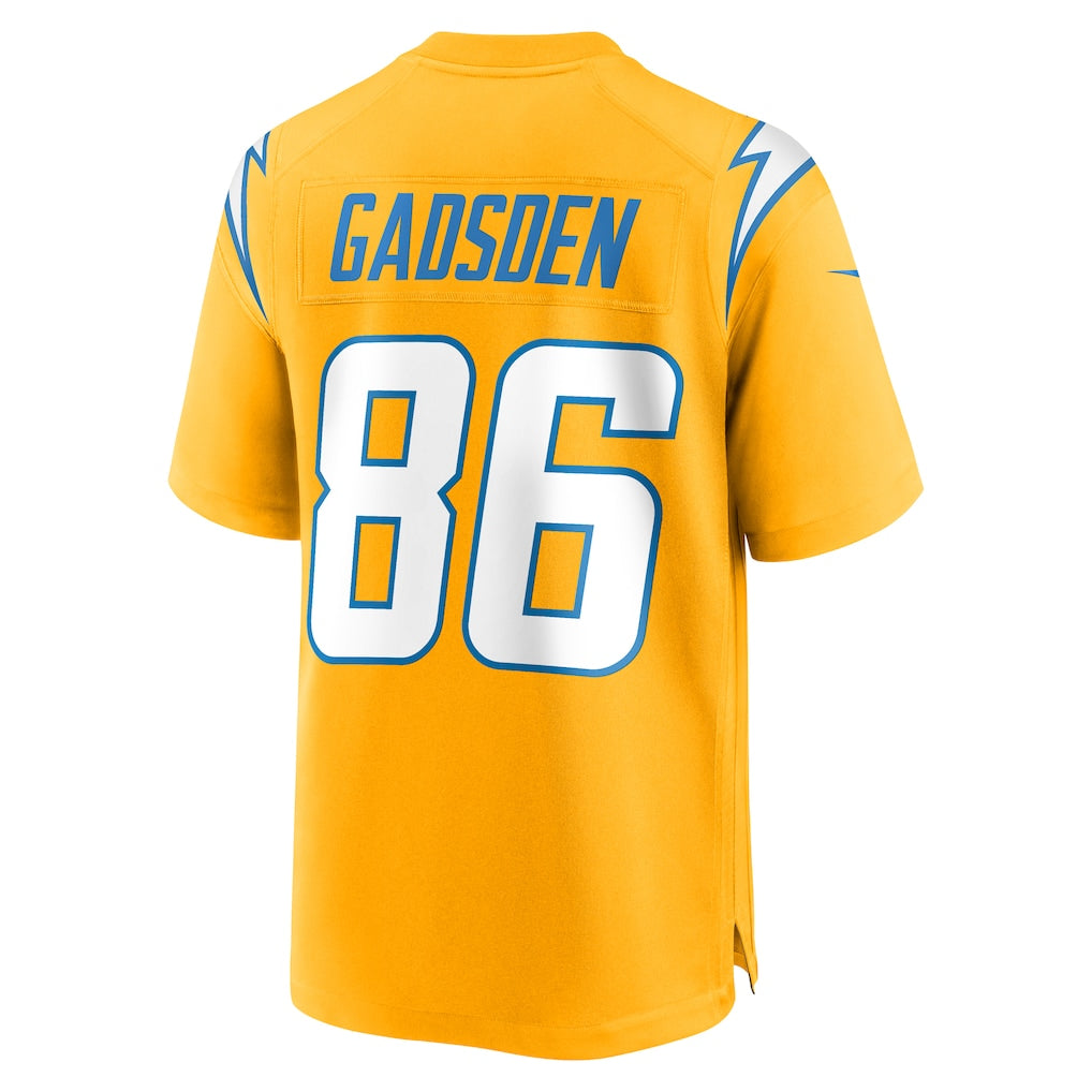 harde LA.Chargers #86 Oronde Gadsden Gold Alternate Charger Power Game Jersey