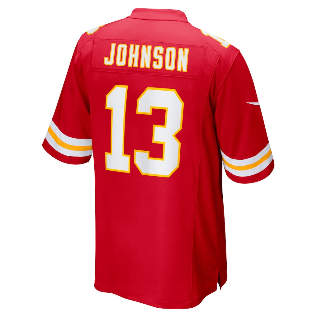 harde KC.Chiefs #13 Nazeeh Johnson Red Game Player Jersey