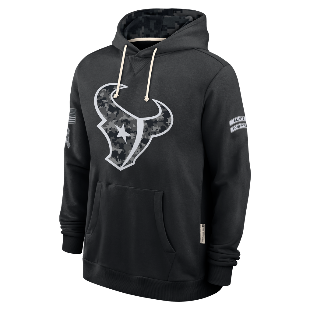 harde H.Texans Black 2026 Salute to Service Sideline Dri-FIT Pullover Hoodie Jerseys