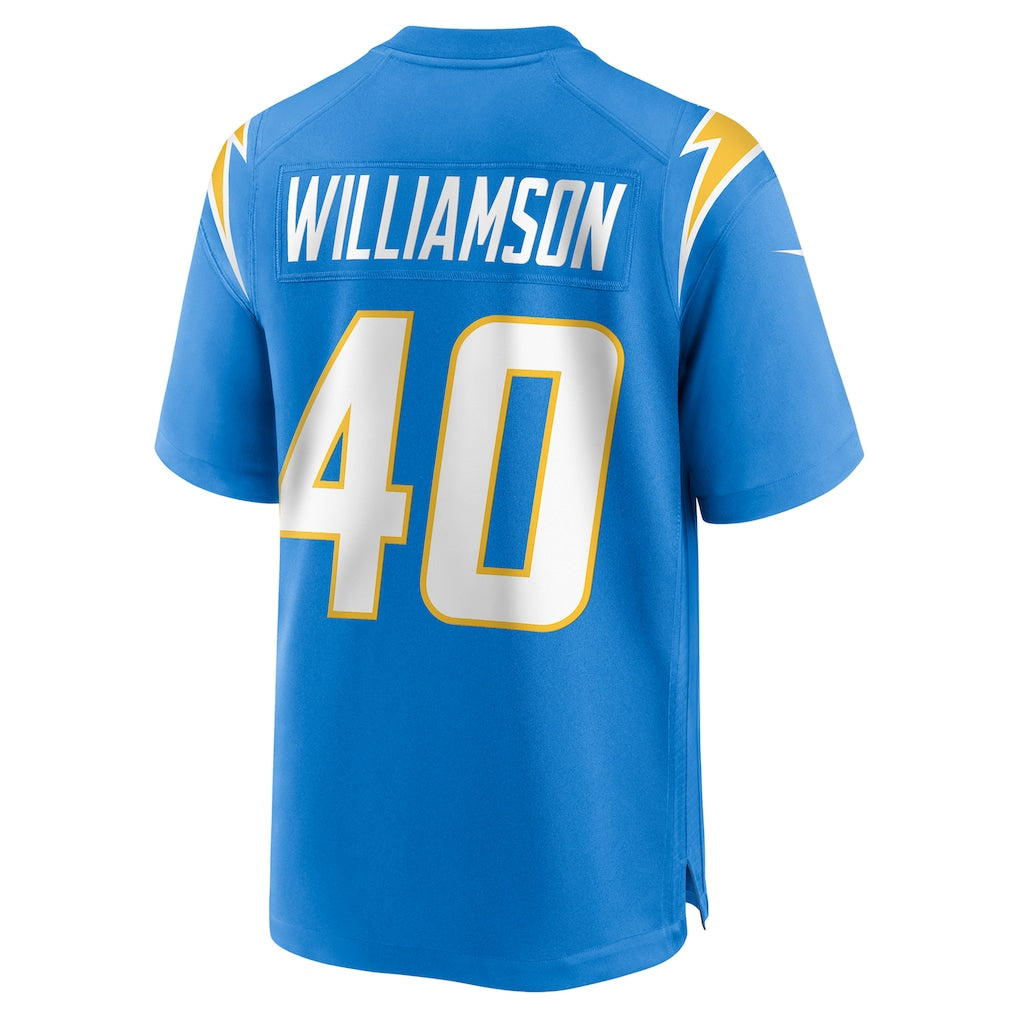 harde LA.Chargers #40 Kendall Williamson Powder Blue Team Game Jersey